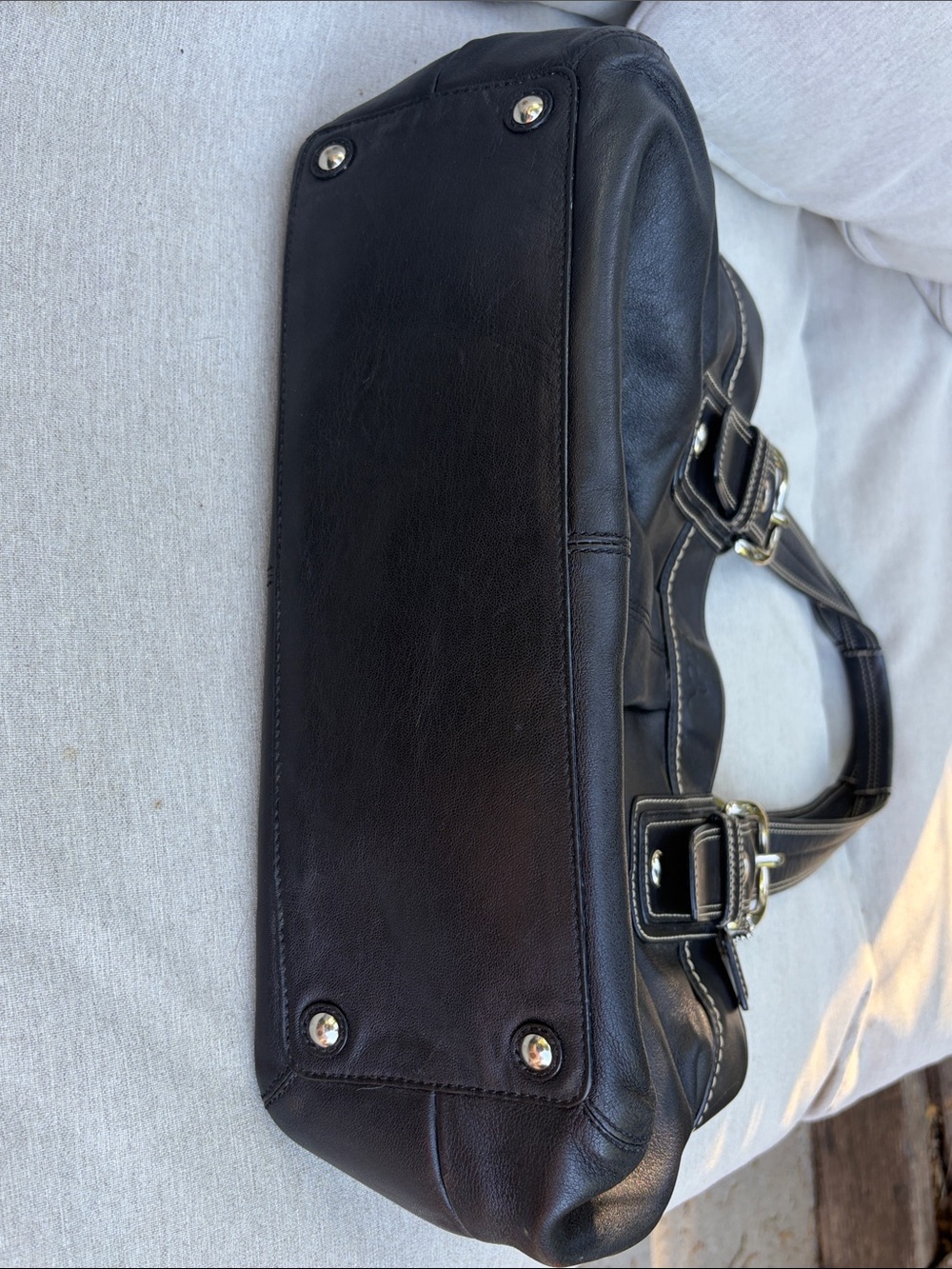 Coach Black Pleated Leather Soho Satchel Shoulder Bag 13732 - Picture 3 of 9